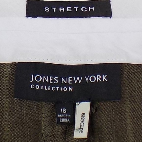 Jones New York Collection Easycare Stretch Pinstripe Pants Size 16 NWT - Picture 7 of 9